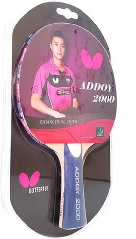 Butterfly Addoy Table Tennis Racket – Table Tennis Paddle with Smooth Rubber - Great Beginner Ping Pong Racket - ITTF Approved Butterfly Ping Pong Paddle - Choose 1000, 2000, or 3000 Ping Pong Racket Models in Kuwait