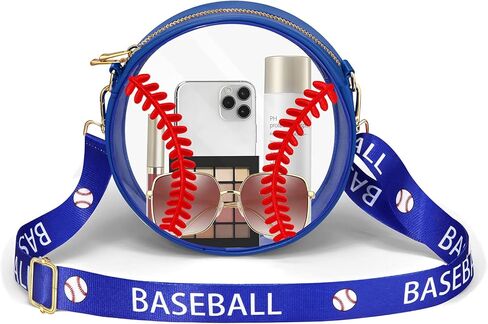 Baseball Purse Clear Bag for Stadium Events, Game Day Stadium Approved Clear Crossbody Purse Baseball Mom Essentials Gifts in Kuwait