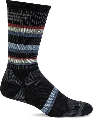 Sockwell Men's Parks Twill Crew Moderate Compression Sock, Natural-L/XL in Kuwait