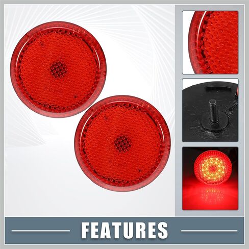 Rear Bumper Reflector Fog Brake Tail Light 81910-02040 8191002040 Red LED for Toyota Corolla 2009-2010 Plastic Red Lens (Set of 2) Replacement Car Parts in Kuwait