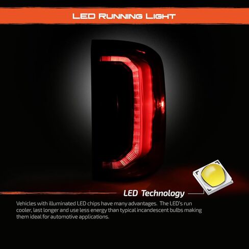 AKKON - Fit 2014 2015 2016 2017 2018 GMC Sierra 1500 [Upgrade to DENALI style] LED Tail Light Rear Brake Lamp Assembly Driver - Passenger Black in Saudi Arabia