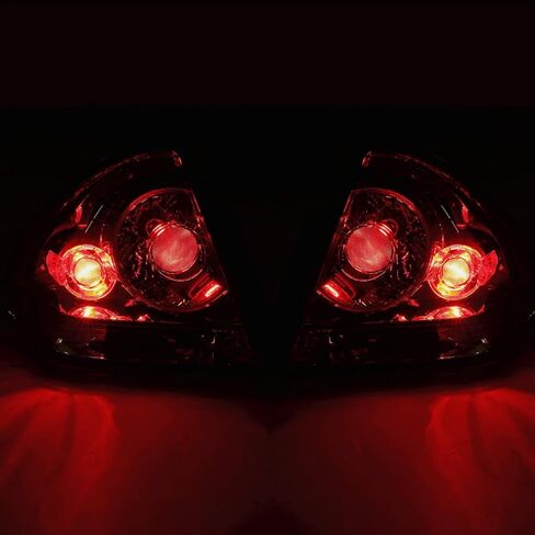 Rear Bumper Taillights Suitable Fit for 2006-2013 Chevy Impala LH+RH Replacement OE Model Red Brake Lamp with Bulb and Wiring Harness Kit in Kuwait