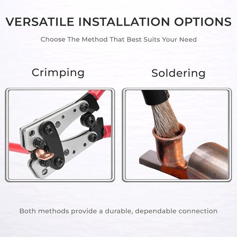 RIOCAN 10 قطع 4 AWG-1/4 بوصة (M6) أطراف حلقية 4 عروات بطارية قياس أطراف كابل البطارية عروات سلكية شديدة التحمل موصل كابل البطارية عروات نحاسية موصلات طرفية البطارية in Kuwait