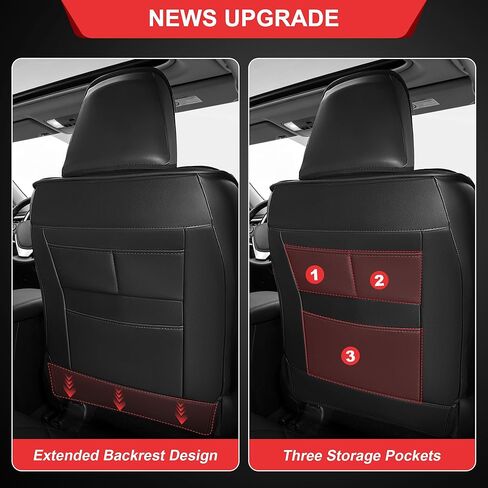 TTX LIGHTING Custom Fit Seat Covers for Volkswagen Passat 2012-2022 Waterproof Faux Leather Airbag Compatible(Black, Full Set 5 Seats) in Saudi Arabia