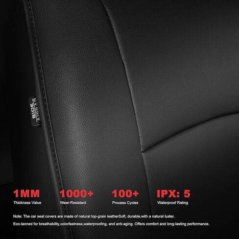 TTX LIGHTING Custom Fit Seat Covers for Volkswagen Passat 2012-2022 Waterproof Faux Leather Airbag Compatible(Black, Full Set 5 Seats) in Saudi Arabia