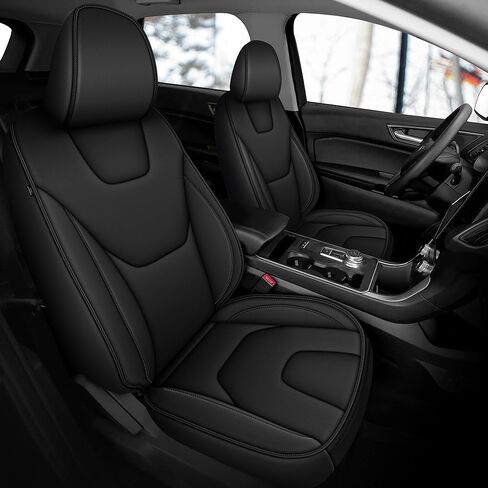 TTX LIGHTING Custom Fit Seat Covers for Volkswagen Passat 2012-2022 Waterproof Faux Leather Airbag Compatible(Black, Full Set 5 Seats) in Saudi Arabia