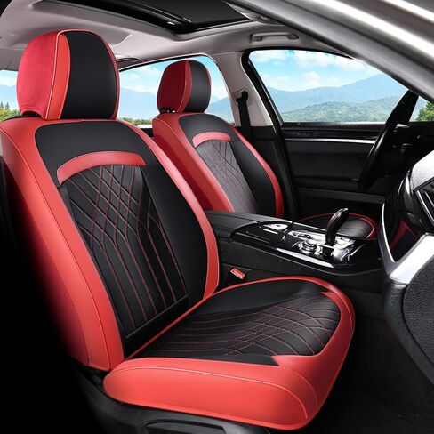FLORICH Seat Covers Full Set, Leather Seat Covers for Cars, Car Seat Protector Waterproof Breathable, Universal Automotive Seat Covers, Front and Rear Car Seat Cover Fit for Most SUV Pick-up Truck in Kuwait