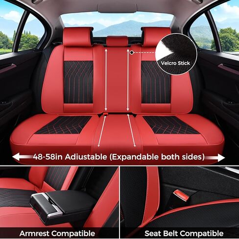FLORICH Seat Covers Full Set, Leather Seat Covers for Cars, Car Seat Protector Waterproof Breathable, Universal Automotive Seat Covers, Front and Rear Car Seat Cover Fit for Most SUV Pick-up Truck in Kuwait