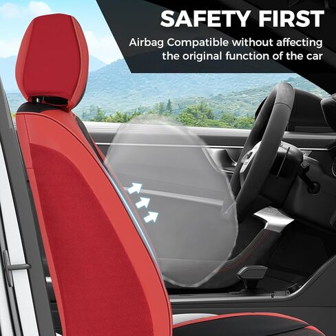 FLORICH Seat Covers Full Set, Leather Seat Covers for Cars, Car Seat Protector Waterproof Breathable, Universal Automotive Seat Covers, Front and Rear Car Seat Cover Fit for Most SUV Pick-up Truck in Kuwait