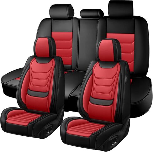 Car Seat Covers for Hyundai Elantra 2005-2025, Premium Nappa Leather Seat Cover Full Set,Waterproof & Anti-Slip Front Rear Seat Protectors(Standard Full Set/Beige) in Kuwait