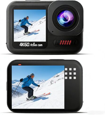 4K 30FPS Action Camera with 64G SD Card,131FT Waterproof Camera, WiFi Underwater Camera 20MP, Helmet Camera with Remote Control, 170° Sports Camera, Vlogging Camera with Mounting Kit in Saudi Arabia