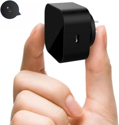 LIZVIE Spy Camera Charger 170° Wide Angle 1080P HD Charger Camera with Motion Detection, App Remote Control and 24/7. in Kuwait
