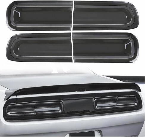 Rear Taillight Covers for Dodge Challenger 2015-2021 2022 2023 Smoked Rear Light Guards Trim Kit Exterior Accessories Fits Challenger Tail light Exterior Frame 4PCS in Saudi Arabia