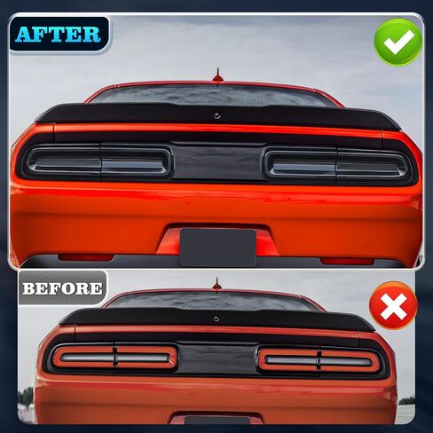 Rear Taillight Covers for Dodge Challenger 2015-2021 2022 2023 Smoked Rear Light Guards Trim Kit Exterior Accessories Fits Challenger Tail light Exterior Frame 4PCS in Saudi Arabia