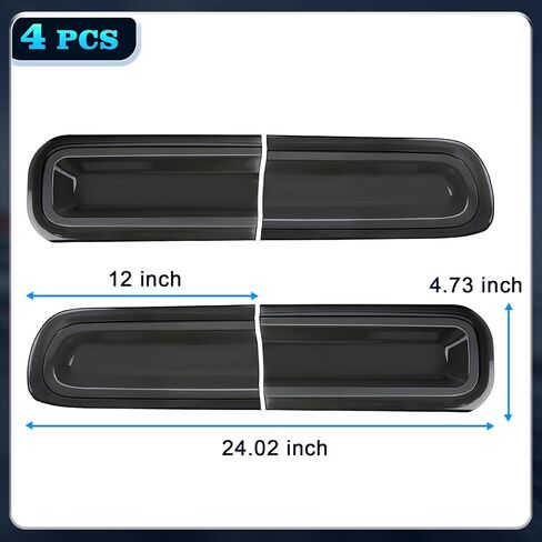 Rear Taillight Covers for Dodge Challenger 2015-2021 2022 2023 Smoked Rear Light Guards Trim Kit Exterior Accessories Fits Challenger Tail light Exterior Frame 4PCS in Saudi Arabia