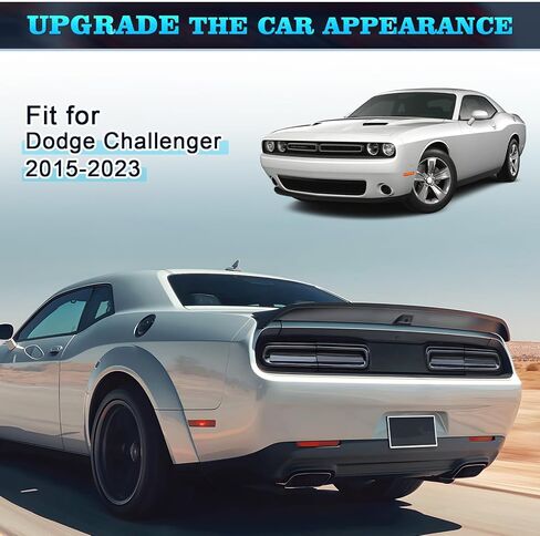 Rear Taillight Covers for Dodge Challenger 2015-2021 2022 2023 Smoked Rear Light Guards Trim Kit Exterior Accessories Fits Challenger Tail light Exterior Frame 4PCS in Saudi Arabia
