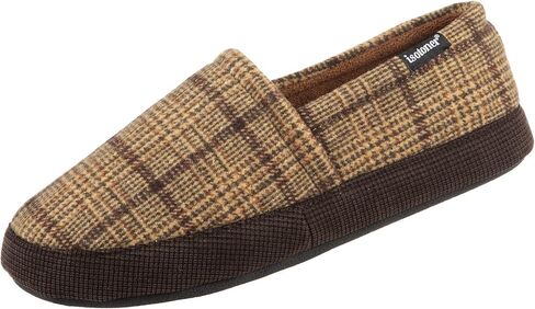 isotoner Men's Plaid Closed Back Slipper with Cooling Memory Foam for Indoor/Outdoor Comfort in Saudi Arabia