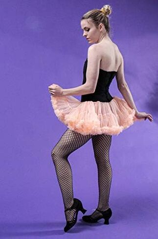 Malco Modes Tutu Mini Skirt | Fluffy Carnival Skirt | Summer Season | Ballet | Rave | Festival & Costume Underskirt Peach in Kuwait