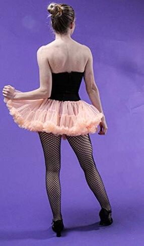 Malco Modes Tutu Mini Skirt | Fluffy Carnival Skirt | Summer Season | Ballet | Rave | Festival & Costume Underskirt Peach in Kuwait