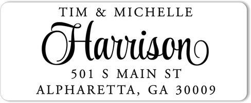 White Address Labels - Personalized Name Stickers, Custom Printed Return Mailing and Shipping Labels for Envelopes, Packages, Business, Home by PrettySweetParty (1000, Serif and Script) in Saudi Arabia