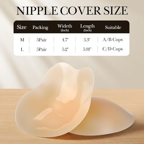 Unittype 5 Pack Adhesive Bra Push up for Women, Reusable Silicone Sticky Bra, Strapless Backless Invisible Nipple Cover in Saudi Arabia