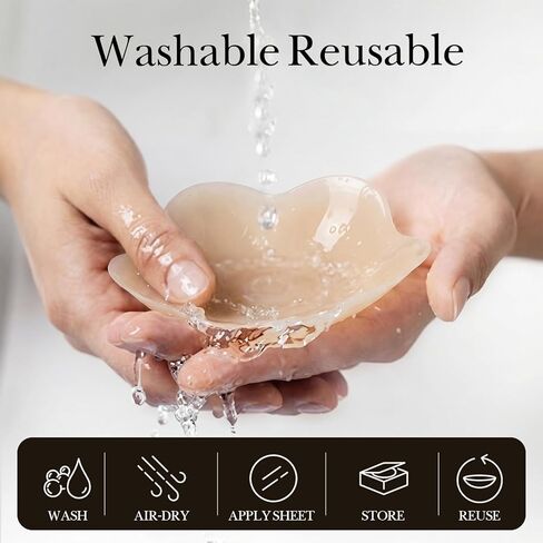 Unittype 5 Pack Adhesive Bra Push up for Women, Reusable Silicone Sticky Bra, Strapless Backless Invisible Nipple Cover in Saudi Arabia
