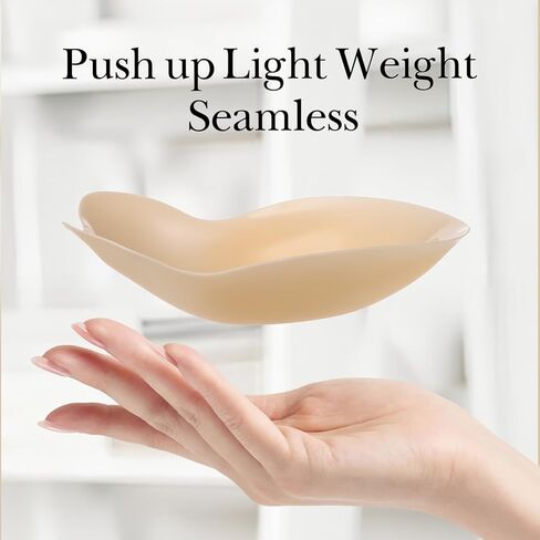 Unittype 5 Pack Adhesive Bra Push up for Women, Reusable Silicone Sticky Bra, Strapless Backless Invisible Nipple Cover in Saudi Arabia