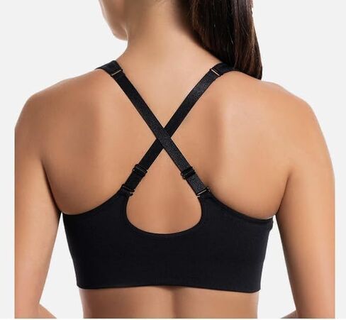 PUMA Ladies Sports Bra, Medium Impact, Convertable Back Design, Moisture Wicking, Removable Cups, 2-Pack (US, Alpha, Small, Regular, Regular, Black/White) in Saudi Arabia