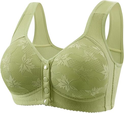 4pc Wireless Bras for Women Smooth Straps Front Snap Closure Bralettes Full Coverage Seamless Push Up Soft Underwear in Saudi Arabia