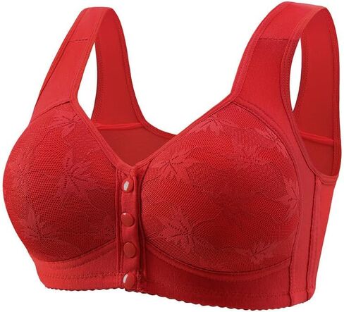 4pc Wireless Bras for Women Smooth Straps Front Snap Closure Bralettes Full Coverage Seamless Push Up Soft Underwear in Saudi Arabia