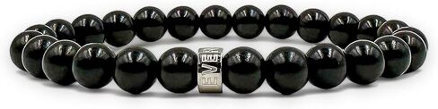 Everwood Cascade Collection Handmade Beaded Bracelet 8mm Ebony Blackwood Beads - Premium Mens Jewelry - Handcrafted in USA with Natural Beads and Stretch Cord in Kuwait