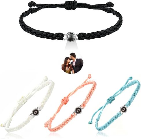 Personalized Picture Bracelet, Custom Projection Bracelets with Photo Inside, Custom Memorial Gifts for Women Men Couples in Saudi Arabia