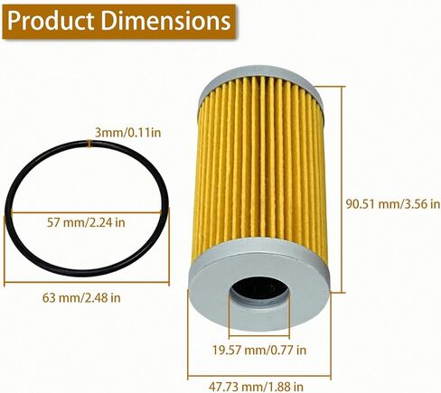 Fuel Filter Replace 15521-43160 1A001-43160 19244-87110 Compatible with Kubota L235 L2550 L2650 L2850 L2900 L2950 L3240 L3540 L3750 L4200DT M4700 M4900 M5700 KH-151 V1502 V1903 Engine in Kuwait