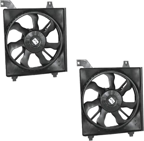 2pcs Radiator and Consender Cooling Fan Blade A/C Yangxyphoid for Hyundai for Accent 1.6L 2007-2011 620489 HY3115122 in Kuwait
