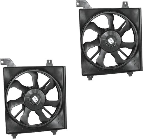 2pcs Radiator and Consender Cooling Fan Blade A/C Yangxyphoid for Hyundai for Accent 1.6L 2007-2011 620489 HY3115122 in Kuwait