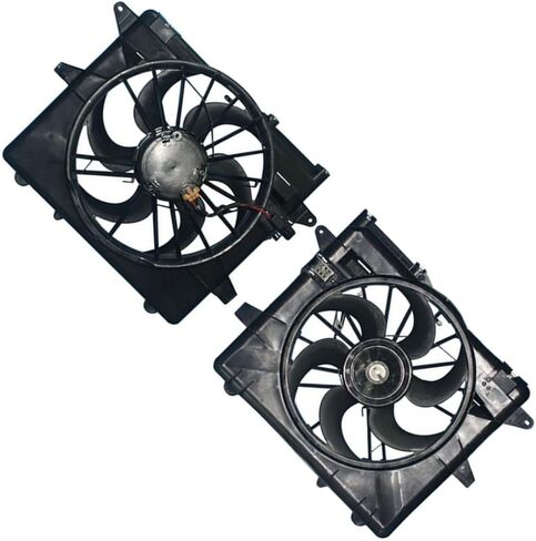 for Ford Mustang 2007 2008 2009 2010 2011 2012 2013 2014 Replacement BR3Z8C607A Dual Radiator and Condenser Fan Assembly 1 X in Saudi Arabia