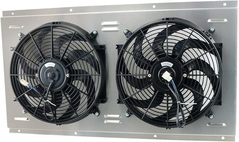 كفن + 2X14 "مراوح كهربائية + مرحل لـ 1988-1999 تشيفي جي إم سي C/K 1500 2500 3500 شاحنة بليزر تشيفي سوبربان تاهو جي إم سي يوكون كاديلاك إسكاليد 5.7 7.4L 1989 1990 1991 1992 1993 1994 1995 96 97 98 in Kuwait