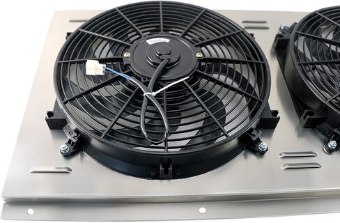 كفن + 2X14 "مراوح كهربائية + مرحل لـ 1988-1999 تشيفي جي إم سي C/K 1500 2500 3500 شاحنة بليزر تشيفي سوبربان تاهو جي إم سي يوكون كاديلاك إسكاليد 5.7 7.4L 1989 1990 1991 1992 1993 1994 1995 96 97 98 in Kuwait