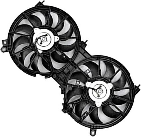 Dual Radiator and Condenser Fan Assembly for Nissan Murano 2009 2010 2011 2012 2013 2014 for Nissan Quest 2011 2012 2013 2014 2015 2016 2017 1 X in Saudi Arabia