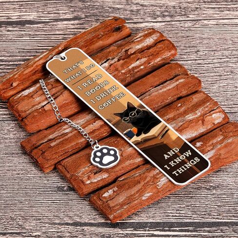 Cat Bookmark for Book Lovers, Book Basket Stuffers for Women, Christmas Stocking Stuffers for Teen Girls Pet Lover, Cat Coffee Lover Gifts for Women Men, Cute Book Marks for Reading Women in Saudi Arabia