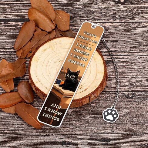 Cat Bookmark for Book Lovers, Book Basket Stuffers for Women, Christmas Stocking Stuffers for Teen Girls Pet Lover, Cat Coffee Lover Gifts for Women Men, Cute Book Marks for Reading Women in Saudi Arabia