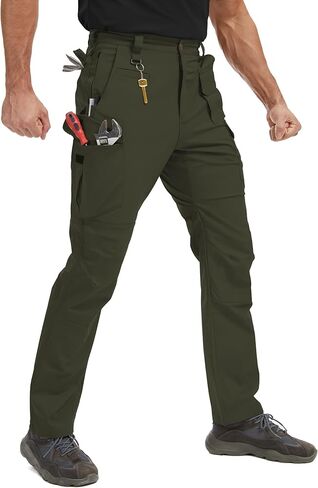 Men's Work Pants Cargo Tactical Construction Pants Ripstop Waterproof Outdoor Hiking with Pockets in Saudi Arabia