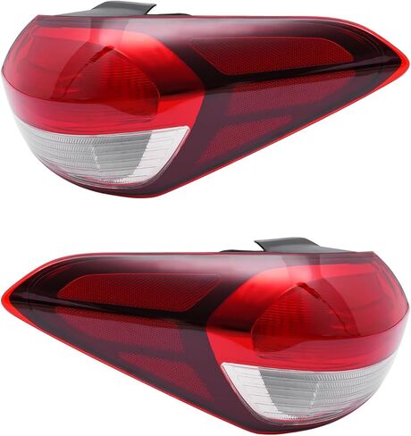 1 Pair Outer Side Halogen Tail Light Rear Lamps Assembly for 2017 2018 Kia Forte EX/LX/S/SX OE/OEM L92401-F20000, R92402-F20000 (Passenger + Left Side) (Bulbs Not Included) in Kuwait