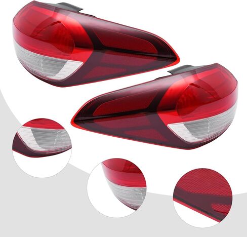 1 Pair Outer Side Halogen Tail Light Rear Lamps Assembly for 2017 2018 Kia Forte EX/LX/S/SX OE/OEM L92401-F20000, R92402-F20000 (Passenger + Left Side) (Bulbs Not Included) in Kuwait