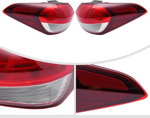 1 Pair Outer Side Halogen Tail Light Rear Lamps Assembly for 2017 2018 Kia Forte EX/LX/S/SX OE/OEM L92401-F20000, R92402-F20000 (Passenger + Left Side) (Bulbs Not Included) in Kuwait