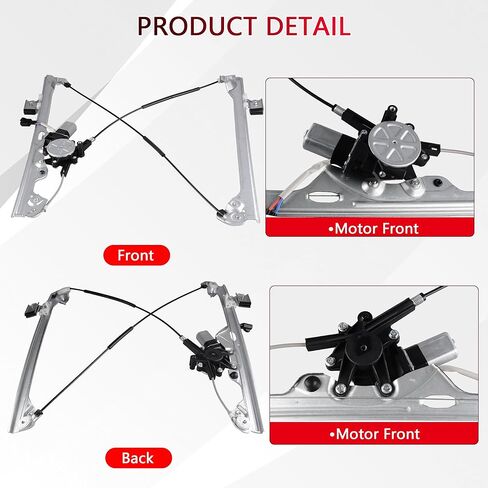 Front Left Driver Side Power Window Regulator with Motor & Power Master Window Switch Compatible for 2007-2013 Chevy Silverado/GMC Sierra 1500 2500HD 3500HD, Replace 741-442 & 20945129 in Saudi Arabia