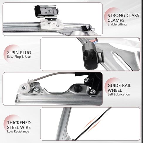 Front Left Driver Side Power Window Regulator with Motor & Power Master Window Switch Compatible for 2007-2013 Chevy Silverado/GMC Sierra 1500 2500HD 3500HD, Replace 741-442 & 20945129 in Saudi Arabia