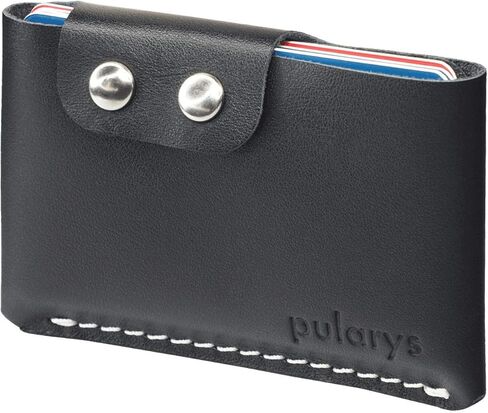 PULARYS Mini Wallet HOBBY - Credit Card Case - Italian Leather - Space for up to 8 Cards - Pockets for Coins and Bills - Modern Design For Men and Women - Fashionable Colors in Kuwait