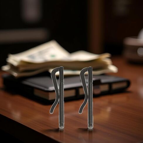 2Pcs Black Spring Money Clips Metal Bifold Money Clip Bar Wallet Replace Parts Spring Clamp Cash Holder(70mm) in Kuwait