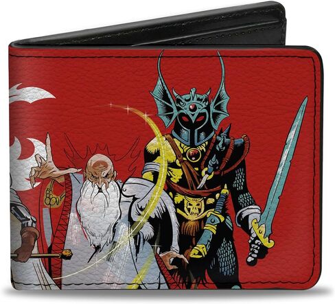 Buckle-Down Dungeons & Dragons Wallet, Bifold, Dungeons and Dragons Action Figure Group and Ampersand Red, Vegan Leather in Saudi Arabia